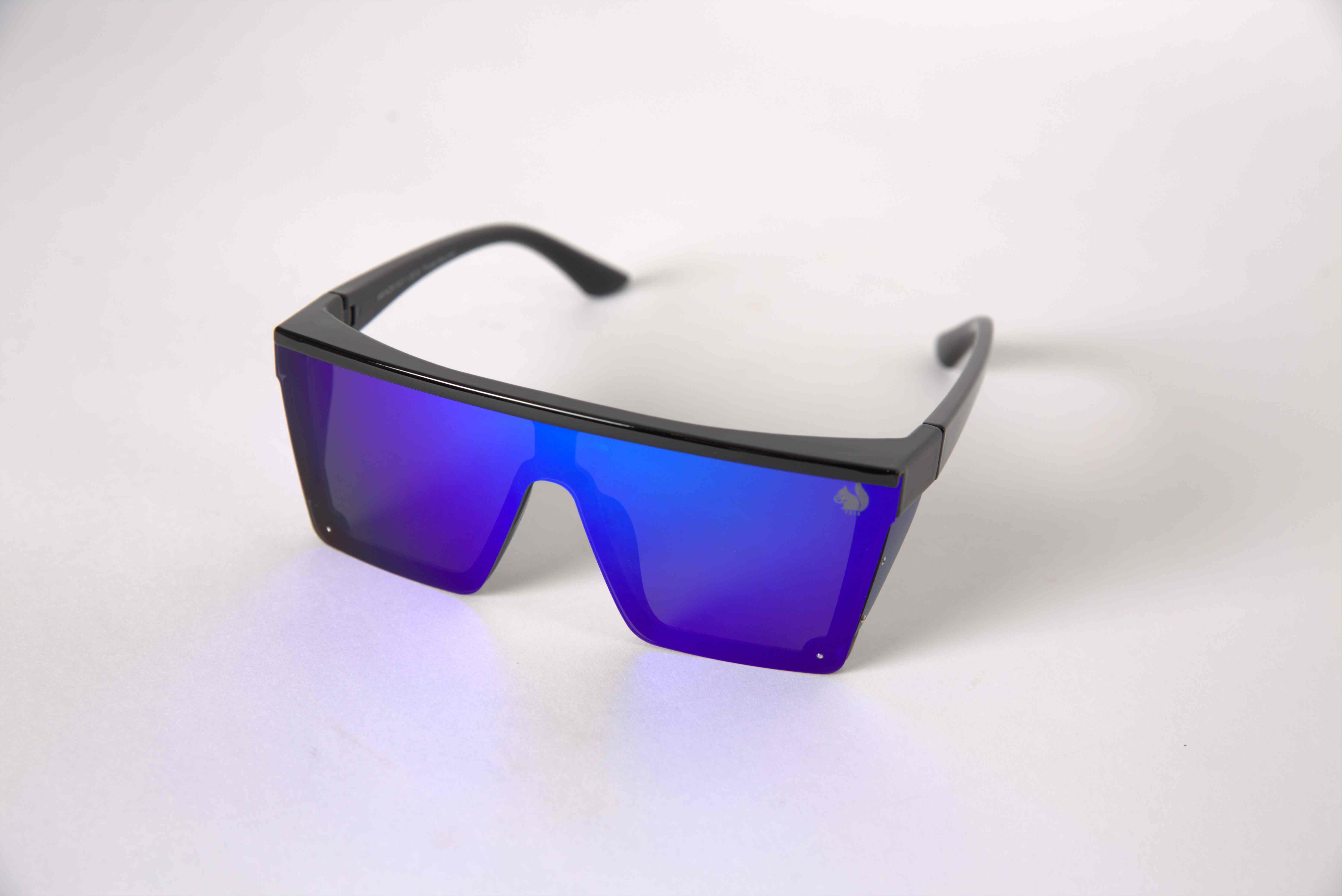 Overwatch Safety Glasses, AS 1337 Compliant  -Gloss black frame, Blue Tint, Full Lens